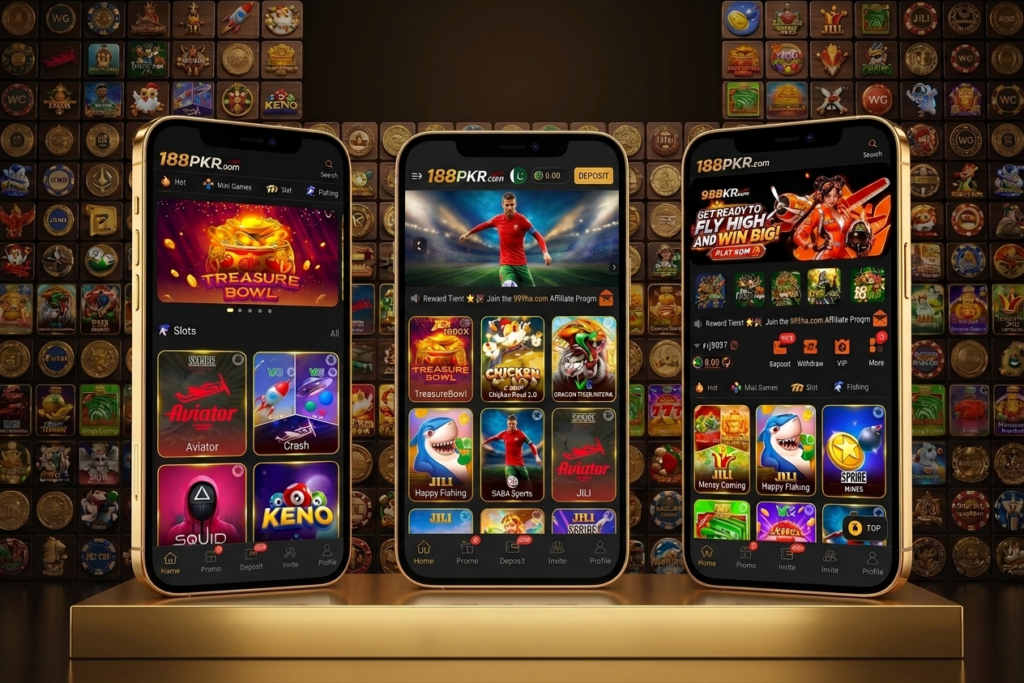 188PKR Game home screen interface